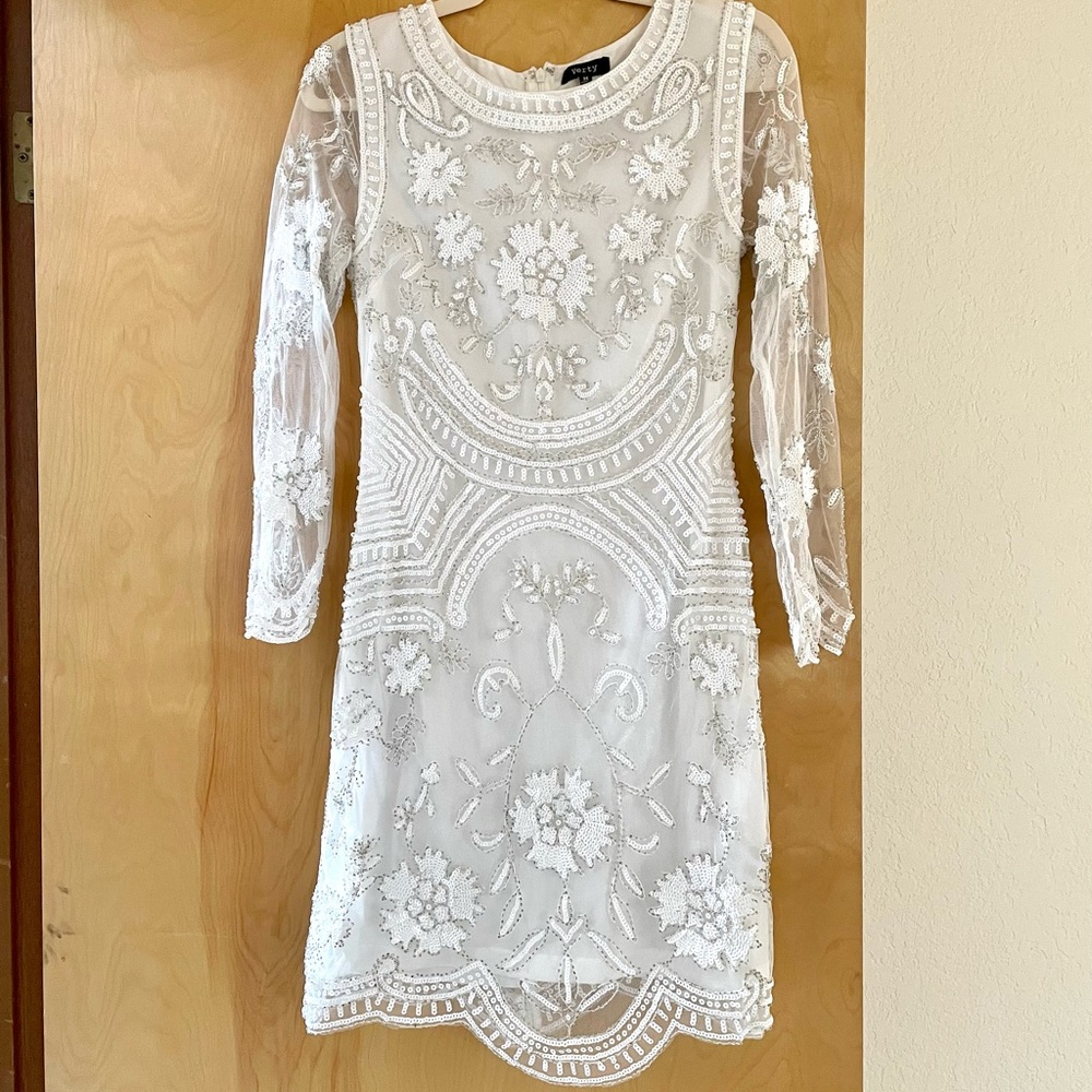 White sequin dress NWOT